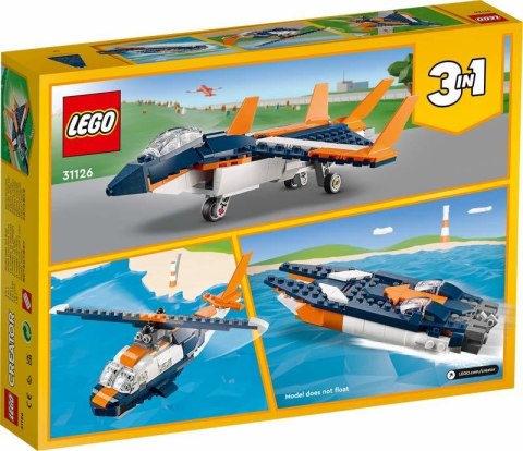 Klocki LEGO CREATOR Odrzutowiec Naddźwiękowy P8 31126 LEGO Klocki LEGO CREATOR Odrzutowiec Naddźwiękowy P8 31126 LEGO