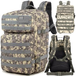 Plecak Militarny Wojskowy Taktyczny Szary 40-60L LEAN