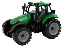 Mały Traktor Rolniczy Farmerski Otwierana Maska Czerwony 13 cm LEAN Toys