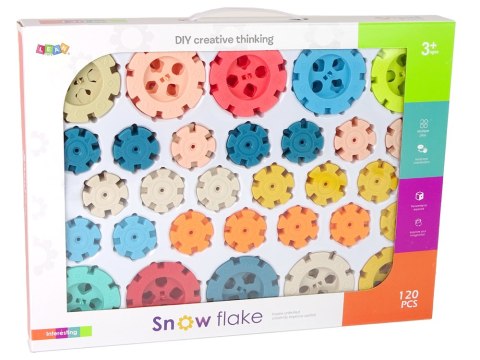 Klocki Konstrukcyjne Płatki Śniegu 120 Elementów LEAN Toys Klocki Konstrukcyjne Płatki Śniegu 120 Elementów LEAN Toys