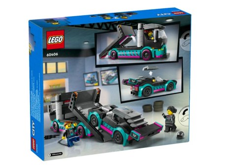 Klocki LEGO CITY Samochód Wyścigowy I Laweta 328 Elementów 60406 LEGO Klocki LEGO CITY Samochód Wyścigowy I Laweta 328 Elementów 60406 LEGO