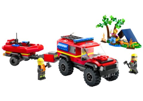 Klocki LEGO CITY Terenowy Wóz Strażacki Z Łodzią 301 Elementów 60412 LEGO Klocki LEGO CITY Terenowy Wóz Strażacki Z Łodzią 301 Elementów 60412 LEGO