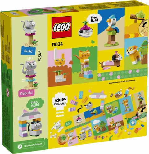 Klocki LEGO CLASSIC Kreatywne Zwierzątka 450 Elementów 11034 LEGO Klocki LEGO CLASSIC Kreatywne Zwierzątka 450 Elementów 11034 LEGO