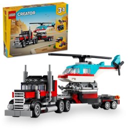 Klocki LEGO CREATOR Ciężarówka Z Platformą I Helikopterem 270 Elementów 31146 LEGO