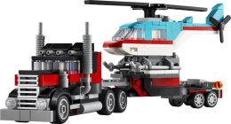 Klocki LEGO CREATOR Ciężarówka Z Platformą I Helikopterem 270 Elementów 31146 LEGO