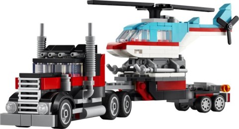 Klocki LEGO CREATOR Ciężarówka Z Platformą I Helikopterem 270 Elementów 31146 LEGO Klocki LEGO CREATOR Ciężarówka Z Platformą I Helikopterem 270 Elementów 31146 LEGO