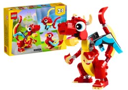 Klocki LEGO CREATOR Czerwony Smok 149 Elementów 31145 LEGO