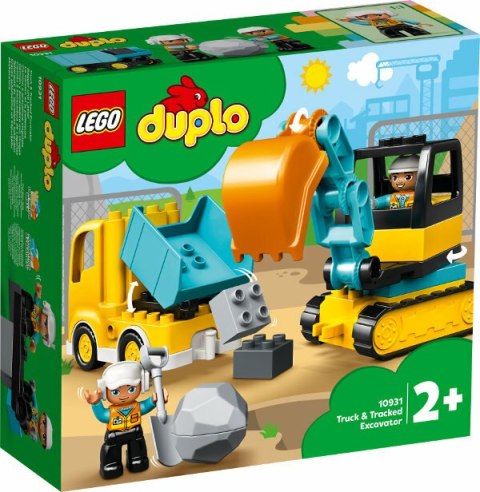 Klocki LEGO DUPLO Ciężarówka I Koparka Gąsienicowa P4 10931 LEGO Klocki LEGO DUPLO Ciężarówka I Koparka Gąsienicowa P4 10931 LEGO