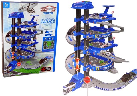 Policyjny Parking Czteropoziomowy 1:64 Pojazdy Dźwięk Światła LEAN Toys Policyjny Parking Czteropoziomowy 1:64 Pojazdy Dźwięk Światła LEAN Toys