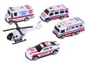 Zestaw Autek Resoraki Pojazdy Straż Pożarna Ambulans LEAN Toys