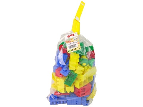 Kolorowe Klocki Konstrukcyjne K2 Średnie 80 Elementów HEMAR