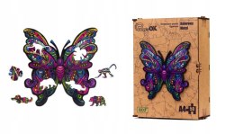 Puzzle Drewniane EKO 50 Kolorowy Motyl A4 PuzA4-01723 Marka niezdefiniowana