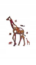 Puzzle Drewniane EKO 55 Cętkowana Żyrafa A4 PuzA4-00733 Marka niezdefiniowana