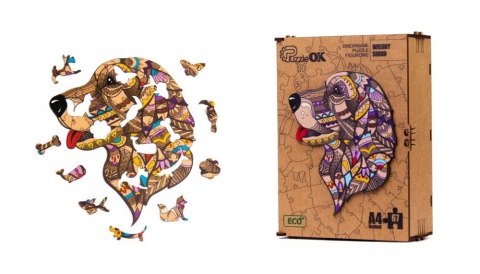 Puzzle Drewniane EKO 67 Wierny Sirko A4 PuzA4-01742 Marka niezdefiniowana
