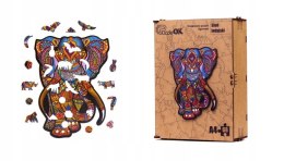 Puzzle Drewniane EKO 68 Słoń Indyjski A4 PuzA4-01717 Marka niezdefiniowana
