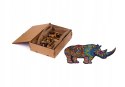 Puzzle Drewniane EKO 72 Rzadki Nosorożec A4 PuzA4-01740 Marka niezdefiniowana