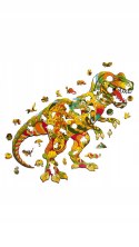 Puzzle Drewniane EKO 72 Tyranozaur Rex A4 PuzA4-00704 Marka niezdefiniowana