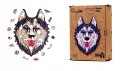 Puzzle Drewniane EKO 73 Śnieżny Husky A4 PuzA4-00714 Marka niezdefiniowana