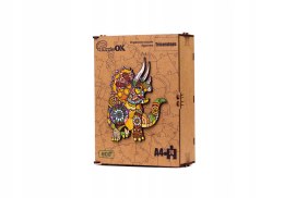 Puzzle Drewniane EKO 74 Triceratops A4 PuzA4-00705 Marka niezdefiniowana