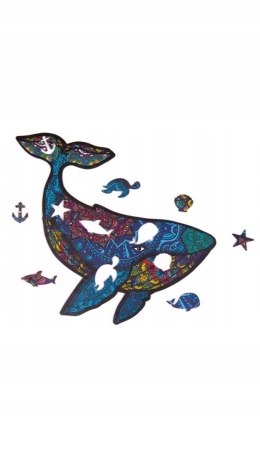 Puzzle Drewniane EKO 75 Potężny Wieloryb A4 PuzA4-01737 Marka niezdefiniowana