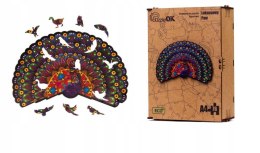 Puzzle Drewniane EKO 78 Luksusowy Paw A4 PuzA4-01735 Marka niezdefiniowana