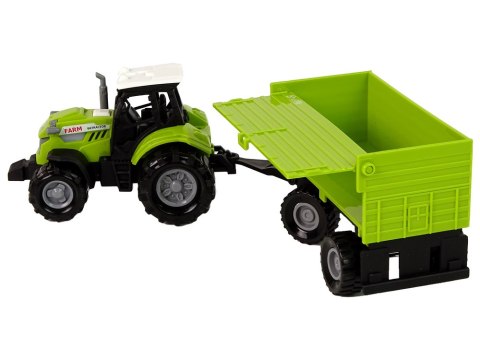 Traktor Rolniczy z Przyczepą Światłą Dźwięki Zielony LEAN Toys