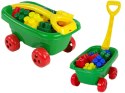 Wózek do ciągnięcia z kolorowymi klockami K3 Zielony HEMAR Wózek do ciągnięcia z kolorowymi klockami K3 Zielony HEMAR