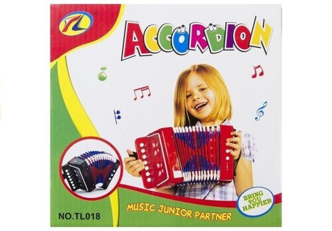 Akordeon Instrument Dla Małego Muzyka Czarny LEAN Toys Akordeon Instrument Dla Małego Muzyka Czarny LEAN Toys