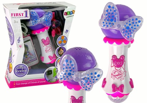 Bajkowy Mikrofon Dla Dzieci Karaoke MP3 Kokardka Głośnik LEAN Toys Bajkowy Mikrofon Dla Dzieci Karaoke MP3 Kokardka Głośnik LEAN Toys
