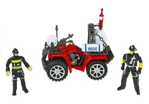 Duży Zestaw Straż Pożarna Wóz Strażacki Figurki Quad Kask Dla Dziecka LEAN Toys