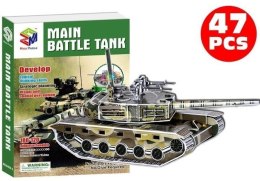 Puzzle 3D Duży Czołg Wojskowy 47PCS Battle Tank LEAN Toys
