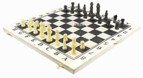 Szachy drewniane duże 39cm x 39cm LEAN Toys