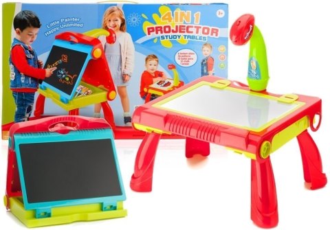 Tablica Projektor Stolik Na Kredę Pisak 4 w 1 LEAN Toys