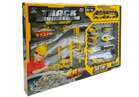 Tor Samochodowy Rail Racing Metalowe Autka 12km/h LEAN Toys