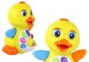 Wesoła Jeżdżąca Kaczka Interaktywna Dla Maluszka Żółta LEAN Toys