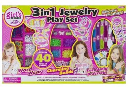 Zestaw Koralików 3 w 1 Muliny Literki Zawieszki Biżuteria Bransoletki LEAN Toys