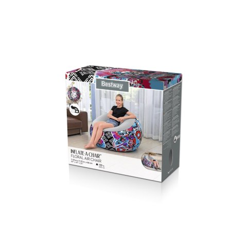 Dmuchany Fotel Graffiti 112 x 112 x 66 cm Bestway 75111 Bestway Dmuchany Fotel Graffiti 112 x 112 x 66 cm Bestway 75111 Bestway