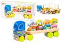 Drewniana Ciężarówka Tir Laweta z Samochodzikami Sorter LM-12 13418 LEAN Toys