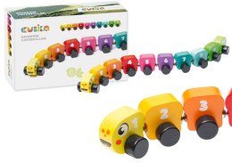 Drewniana Edukacyjna Tęczowa Dżdżownica Nauka Liczb 15399 LEAN Toys