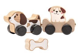 Drewniana Zabawka Mądre Pieski Kość 15443 LEAN Toys