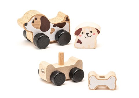 Drewniana Zabawka Mądre Pieski Kość 15443 LEAN Toys Drewniana Zabawka Mądre Pieski Kość 15443 LEAN Toys
