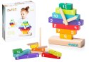 Drewniana Zegar Kolorowy Sorter Nauka Godzin Układanka Ruchome Wskazówki 14354 LEAN Toys