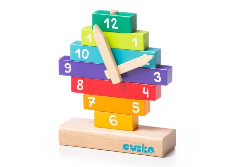 Drewniana Zegar Kolorowy Sorter Nauka Godzin Układanka Ruchome Wskazówki 14354 LEAN Toys Drewniana Zegar Kolorowy Sorter Nauka Godzin Układanka Ruchome Wskazówki 14354 LEAN Toys