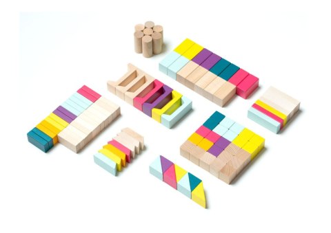 Drewniane Klocki Budowlane Zestaw Konstrukcyjny 15184 LEAN Toys Drewniane Klocki Budowlane Zestaw Konstrukcyjny 15184 LEAN Toys