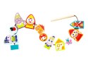 Drewniane Nawlekane Figurki Krasnoludki Skrzaty na sznurku Klocki 13654 LEAN Toys