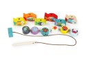 Drewniane Nawlekane Rybki na Wędkę Klocki 13647 LEAN Toys