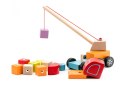 Drewniany Edukacyjny Dźwig Klocki 13982 LEAN Toys