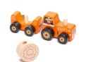Drewniany Edukacyjny Traktor Klocki 15351 LEAN Toys
