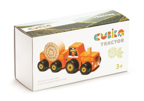 Drewniany Edukacyjny Traktor Klocki 15351 LEAN Toys Drewniany Edukacyjny Traktor Klocki 15351 LEAN Toys