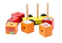 Drewniany Mini Bus Szczęśliwe Zwierzątka Sorter Klocki LM-10 13197 LEAN Toys